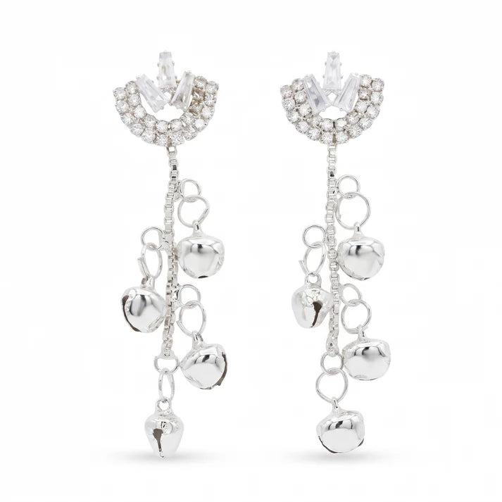 AYMI White Crystal Anti-Tarnish Bell Dangles